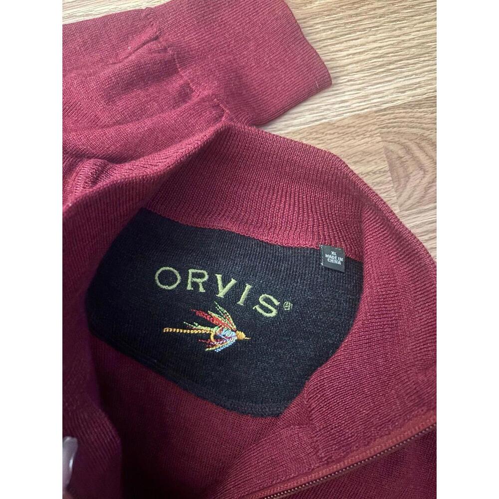 Orvis Quarter Zip 100% Merino Wool Sweater Size XL - Picture 7 of 7